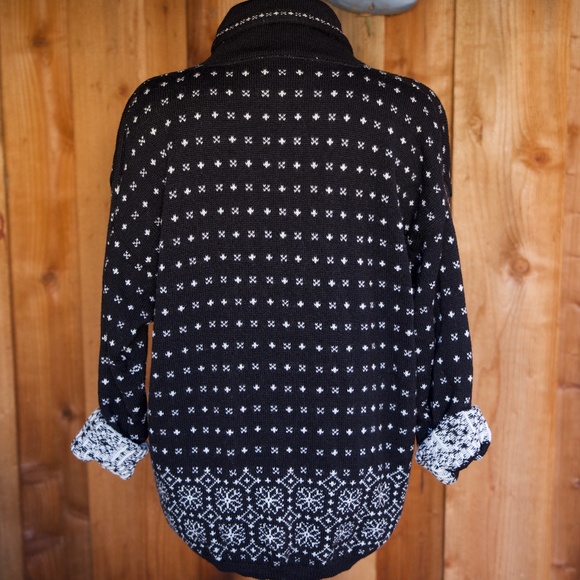 Vintage Pendleton 100% Virgin Wool Reindeer Snowflake Cardigan Sweater Woman's L - Picture 13 of 17